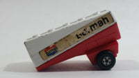 Vintage 1973 Lesney Matchbox Superfast Freeway Gas Tanker No. 63 Burmah Red and White Die Cast Toy Car Semi Trailer Fuel Hauler Vehicle