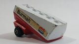 Vintage 1973 Lesney Matchbox Superfast Freeway Gas Tanker No. 63 Burmah Red and White Die Cast Toy Car Semi Trailer Fuel Hauler Vehicle