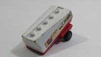 Vintage 1973 Lesney Matchbox Superfast Freeway Gas Tanker No. 63 Burmah Red and White Die Cast Toy Car Semi Trailer Fuel Hauler Vehicle