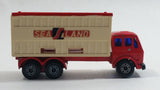 Vintage 1976 Lesney Matchbox Superfast No. 42 Mercedes Container Truck Red Sea Land Die Cast and Plastic Toy Car Vehicle