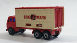 Vintage 1976 Lesney Matchbox Superfast No. 42 Mercedes Container Truck Red Sea Land Die Cast and Plastic Toy Car Vehicle