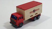 Vintage 1976 Lesney Matchbox Superfast No. 42 Mercedes Container Truck Red Sea Land Die Cast and Plastic Toy Car Vehicle