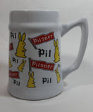 Pilsner Beer Bunny Rabbit Themed 5 1/2" Tall Stein Mug Breweriana Collectible Drinkware