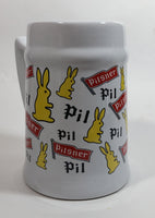 Pilsner Beer Bunny Rabbit Themed 5 1/2" Tall Stein Mug Breweriana Collectible Drinkware