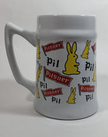 Pilsner Beer Bunny Rabbit Themed 5 1/2" Tall Stein Mug Breweriana Collectible Drinkware