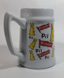 Pilsner Beer Bunny Rabbit Themed 5 1/2" Tall Stein Mug Breweriana Collectible Drinkware