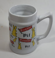 Pilsner Beer Bunny Rabbit Themed 5 1/2" Tall Stein Mug Breweriana Collectible Drinkware