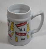 Pilsner Beer Bunny Rabbit Themed 5 1/2" Tall Stein Mug Breweriana Collectible Drinkware