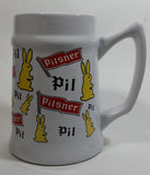 Pilsner Beer Bunny Rabbit Themed 5 1/2" Tall Stein Mug Breweriana Collectible Drinkware