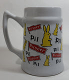 Pilsner Beer Bunny Rabbit Themed 5 1/2" Tall Stein Mug Breweriana Collectible Drinkware