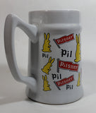 Pilsner Beer Bunny Rabbit Themed 5 1/2" Tall Stein Mug Breweriana Collectible Drinkware