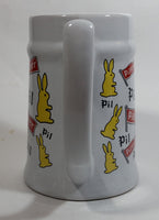 Pilsner Beer Bunny Rabbit Themed 5 1/2" Tall Stein Mug Breweriana Collectible Drinkware