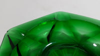 Vintage Dark Green Depression Glass Ash Tray