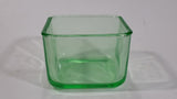 Antique Green Uranium Glass Square Candy Dish