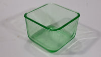 Antique Green Uranium Glass Square Candy Dish