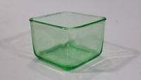 Antique Green Uranium Glass Square Candy Dish