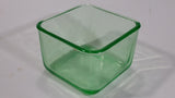 Antique Green Uranium Glass Square Candy Dish