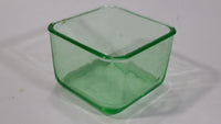 Antique Green Uranium Glass Square Candy Dish