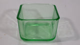 Antique Green Uranium Glass Square Candy Dish