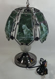 Wolf Wildlife Themed 16" Tall Metal with Crystal Style Ball Table Lamp