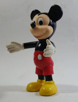 Disney Mickey Mouse Cartoon Character Hard Rubber 6 1/2" Tall Articulated Toy Figure