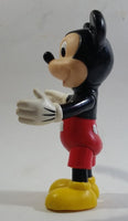 Disney Mickey Mouse Cartoon Character Hard Rubber 6 1/2" Tall Articulated Toy Figure