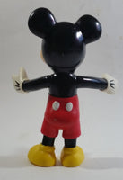 Disney Mickey Mouse Cartoon Character Hard Rubber 6 1/2" Tall Articulated Toy Figure