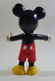Disney Mickey Mouse Cartoon Character Hard Rubber 6 1/2" Tall Articulated Toy Figure