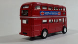 Best of British TC 35883 Route Master Double Decker Bus Red Pullback Friction Motorized Die Cast Toy Car Vehicle