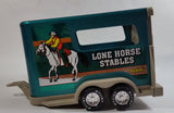 Hard to Find 1996 Nylint Chevrolet Tahoe Lone Horse Stables Truck and Trailer Emerald Green 1/18 Scale Pressed Steel and Plastic Toy Car Vehicle Set