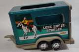 Hard to Find 1996 Nylint Chevrolet Tahoe Lone Horse Stables Truck and Trailer Emerald Green 1/18 Scale Pressed Steel and Plastic Toy Car Vehicle Set