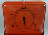 Vintage Mid Century Soehnle Orange Plastic Wall Hanging Scale