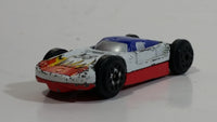 Vintage LTI White and Blue with Red and Blue Double Sided Die Cast Toy Race Flip Car Vehicle