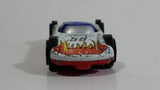 Vintage LTI White and Blue with Red and Blue Double Sided Die Cast Toy Race Flip Car Vehicle