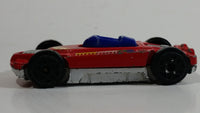 Vintage LTI White and Blue with Red and Blue Double Sided Die Cast Toy Race Flip Car Vehicle