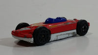 Vintage LTI White and Blue with Red and Blue Double Sided Die Cast Toy Race Flip Car Vehicle