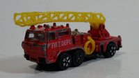 Vintage PlayArt Fire Engine Ladder Truck Red Die Cast Toy Car Rescue Emergency Vehicle - Made in Hong Kong