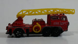 Vintage PlayArt Fire Engine Ladder Truck Red Die Cast Toy Car Rescue Emergency Vehicle - Made in Hong Kong