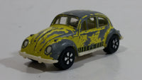 Vintage PlayArt Volkswagen Beetle Yellow Die Cast Toy Car Vehicle - Made in Hong Kong