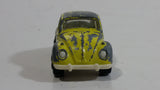 Vintage PlayArt Volkswagen Beetle Yellow Die Cast Toy Car Vehicle - Made in Hong Kong