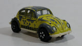 Vintage PlayArt Volkswagen Beetle Yellow Die Cast Toy Car Vehicle - Made in Hong Kong