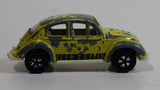 Vintage PlayArt Volkswagen Beetle Yellow Die Cast Toy Car Vehicle - Made in Hong Kong