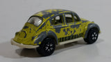 Vintage PlayArt Volkswagen Beetle Yellow Die Cast Toy Car Vehicle - Made in Hong Kong