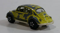 Vintage PlayArt Volkswagen Beetle Yellow Die Cast Toy Car Vehicle - Made in Hong Kong