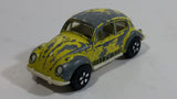 Vintage PlayArt Volkswagen Beetle Yellow Die Cast Toy Car Vehicle - Made in Hong Kong