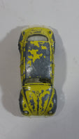 Vintage PlayArt Volkswagen Beetle Yellow Die Cast Toy Car Vehicle - Made in Hong Kong