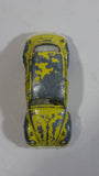 Vintage PlayArt Volkswagen Beetle Yellow Die Cast Toy Car Vehicle - Made in Hong Kong