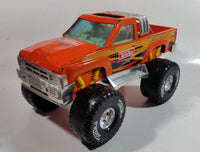 2002 Tonka Hasbro Funrise Monster Truck Racing Orange Pressed Steel and Plastic Toy Car Vehicle 12" Long