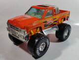 2002 Tonka Hasbro Funrise Monster Truck Racing Orange Pressed Steel and Plastic Toy Car Vehicle 12" Long