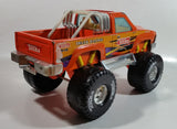 2002 Tonka Hasbro Funrise Monster Truck Racing Orange Pressed Steel and Plastic Toy Car Vehicle 12" Long